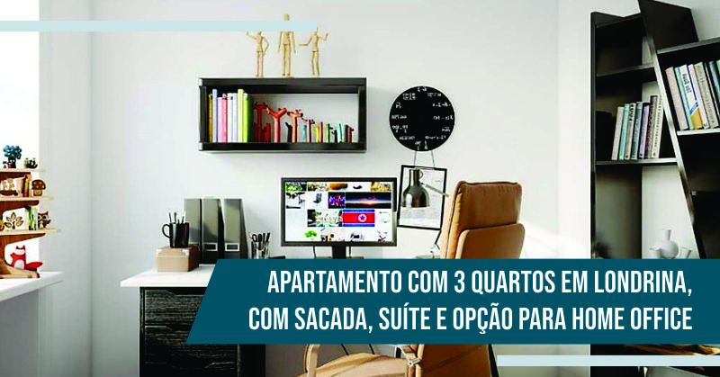 Apartamento de 3 Quartos em Londrina, com Sacada, Suíte e Opção para Home Office